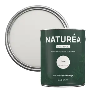 GoodHome Naturéa Snow Velvet matt Wall paint, 2.5L