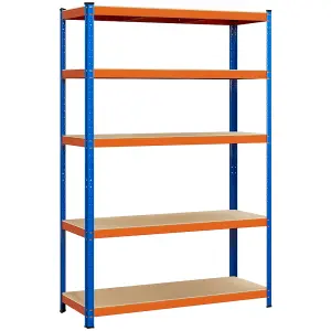 Yaheetech 5 Tier Adjustable Storage Shelf Orange Blue