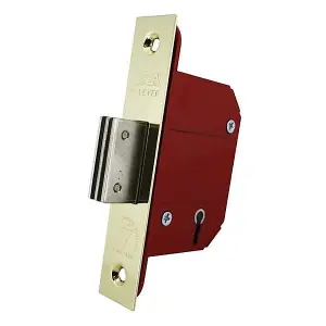 ERA 3" 5 Lever Mortice Deadlock Polished Brass with 3 Keys