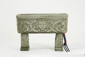 Lion design Stone Troughs on legs