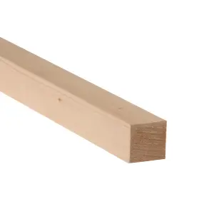 Smooth Planed Spruce Stick timber (L)1.8m (W)34mm (T)34mm, Pack of 12