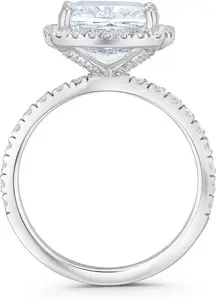 Beatrice 5.75Ct Lab Diamond Cushion Cut Engagement Ring In Platinum G/Vs1