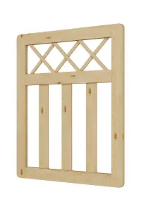 Rustic Cross Top Wooden Pedestrian Gate for Gardens and Yards 76m W x 90cm H