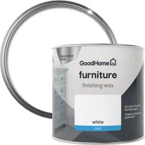 GoodHome White Matt Furniture Wax Finishing wax, 0.5L