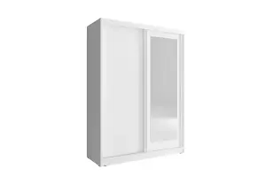 Alaska Sliding Two Door Wardrobe 150cm in White