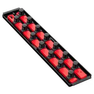 Ernst 8458 3/4" Socket Boss Storage Organiser Rail 2-Rail Twist Lock 18" Red