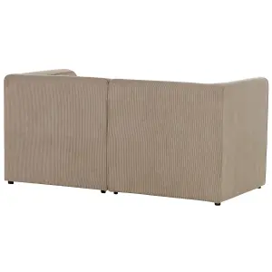 2 Seater Modular Jumbo Cord Sofa Taupe LEMVIG