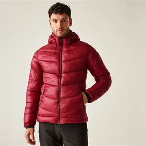 Regatta Men's Water-Repellent Toploft II Hooded Puffer Jacket Dark Red