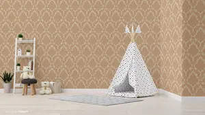 SK Filson Coper Sahara Damask Wallpaper