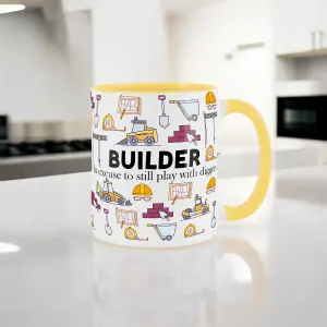 Builder Mug Fun Trades Gift - White Coffee/Tea Present