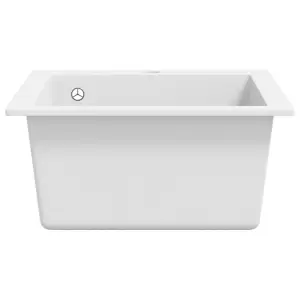 Berkfield Overmount Kitchen Sink Single Basin Granite Cream White