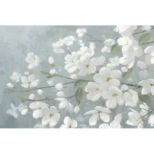 Spring Beautiful Grey by James Wiens - Wrapped Canvas Painting 30cm H x 46cm W