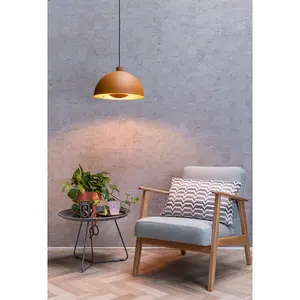 Lucide Siemon Modern Pendant Light 40cm - 1xE27 - Ocher Yellow