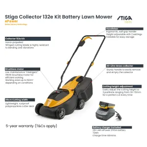 Stiga Essential Collector 132e Cordless 20V Push Lawnmower