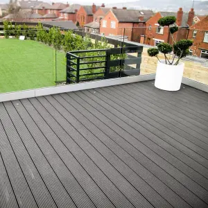 Grey WPC Composite Decking Waterproof Floor Tile Sample