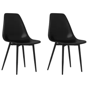 Berkfield Dining Chairs 2 pcs Black PP