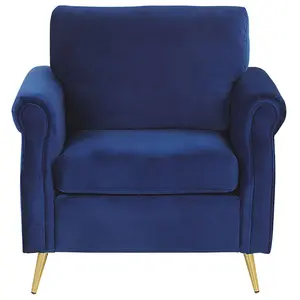 Armchair VIETAS Velvet Navy Blue