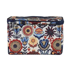 Sewing Case Navy with Multi floral Print- Everything Mary EVM12861-2