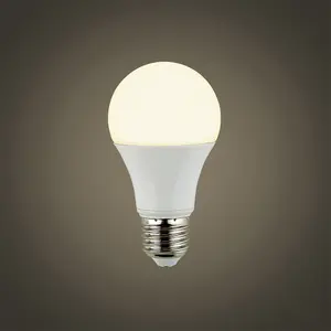 6 Pack E27 White Thermal Plastic GLS LED 6W Warm White 3000K 500lm Light Bulb