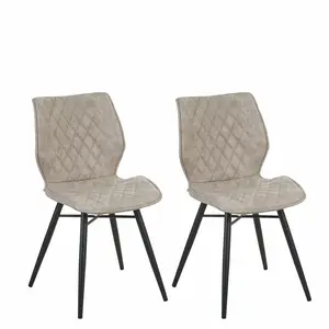 Mahaffie Upholstered Dining Chair (Set of 2) Beige