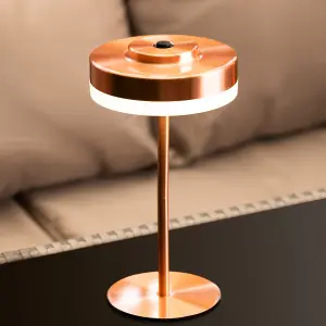 Auraglow Kensington Rechargeable Outdoor Table Lamp - Copper