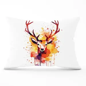 Watercolour Stag Face Cushions 33cm x 48cm