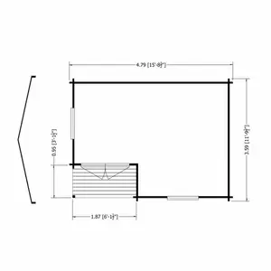 Caratunk 16 x 12 Ft Tongue and Groove Log Cabin Yes