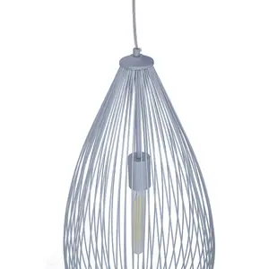 Interiors By Premier Sleek Teardrop Silver Pendant Light, Effortlessly Maintained Down Light Wall, Contemporary Ceiling Light