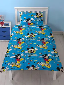 Mickey Mouse Cool Single Duvet Cover and Pillowcase Set