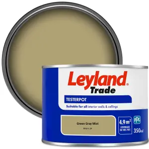 Leyland Trade Vinyl Matt Walls & Ceilings Emulsion Paint Green Gray Mist (PPG11-29) 350ml Tester