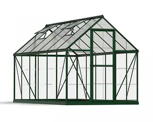 Greenhouse Hybrid 6 x 12 - Polycarbonate - L370 x W185 x H208 cm - Green