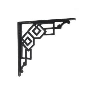 Oakcrafts - Pair of Art Deco Cast Iron Shelf Bracket - 175mm x 175mm