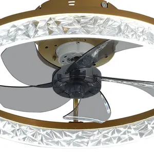 Kappa 48cm Ceiling Fan with LED Lights Gold