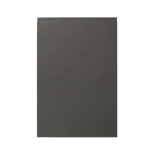 GoodHome Garcinia Gloss anthracite integrated handle Gloss anthracite Tall wall Cabinet door (W)600mm (H)895mm (T)19mm