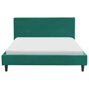 Fabric EU Double Size Bed Dark Green FITOU