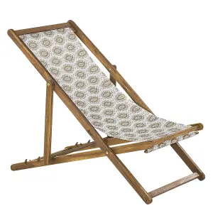 Sun Lounger Wood Light Wood ANZIO