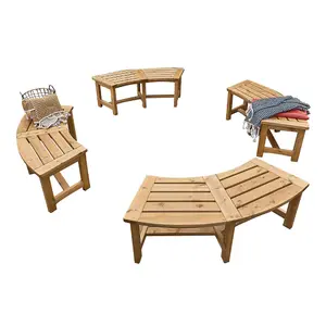 Woodshaw Curved Appleton Wooden Garden Park Patio Tree Bench 2 Seater