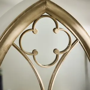 Traditional Style Pointed Arch Mirror Decorative Wall Mirror Window Mirror H105cm x W56cm