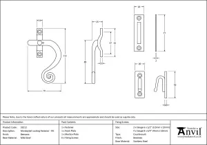 From The Anvil Beeswax Locking Monkeytail Fastener - RH