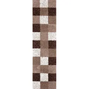 Myshaggy Collection Rugs Geometric Design  381 Brown