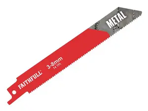 Faithfull - S922BF Sabre Saw Blade Metal 150mm 14 TPI (Pack of 5)