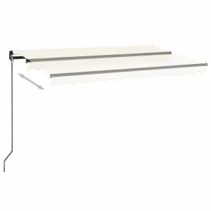 Berkfield Manual Retractable Awning 450x350 cm Cream