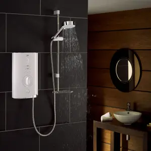 Mira Sport Max Airboost White Electric Shower, 10.8kW