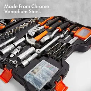 256Pc Workshop Premium Heavy Duty Hand Tool Kit Set Combo Tool Kit Diy