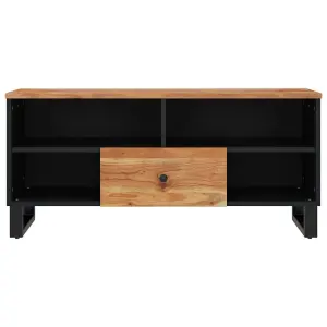 Berkfield TV Cabinet 100x33x46 cm Solid Wood Acacia&Engineered Wood