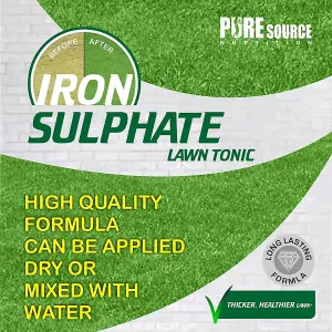 Iron Sulphate 2kg / 2000g Makes Grass Greener, Hardens Turf and Prevents Lawn Disease Makes upto 2000L & Covers upto 2000m2 by PSN