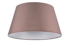 GoodHome Lokombi Taupe Fabric dyed Light shade (D)35cm