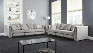 The Great British Sofa Company Edinburgh 3 Seater and 3 Seater Light Grey Sofas