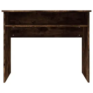 Berkfield Desk Smoked Oak 90x50x74 cm Engineered Wood