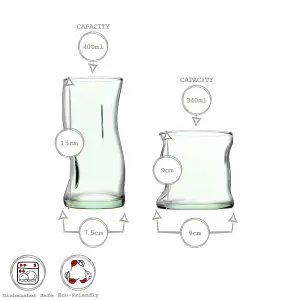 Pasabahce 8pc Aware Amorf Recycled Glassware Set - Green